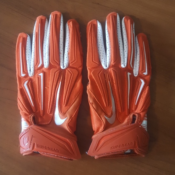 nike orange football gloves